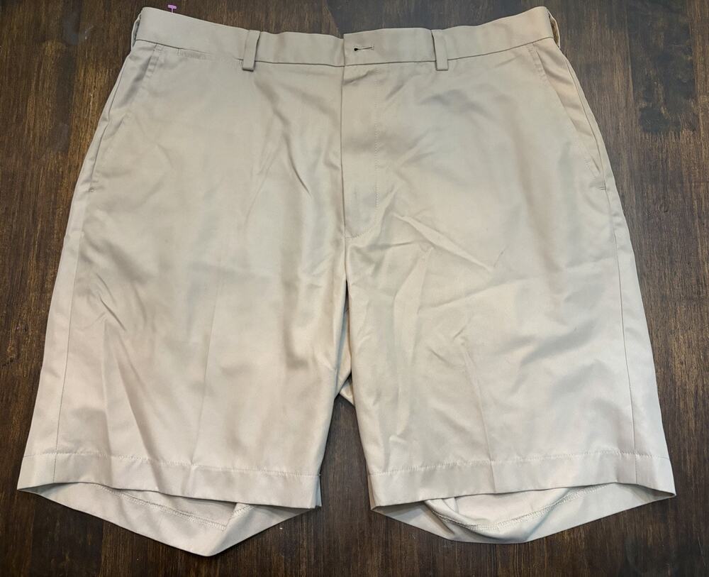 Brooks Brothers St Andrews Links Shorts Mens Size 38 Beige Chino Golf Summer